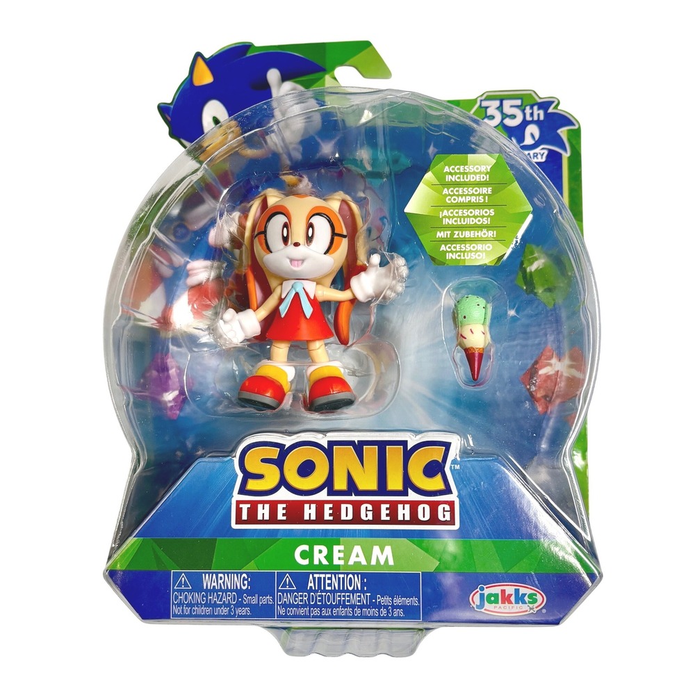 CREAM Sonic The Hedgehog Jakks Pacific 4" 35th Anniversary Action Figure